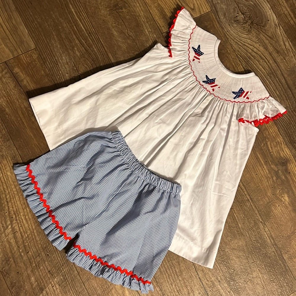 Delaney Smocked American Girls 2-piece set Size 5